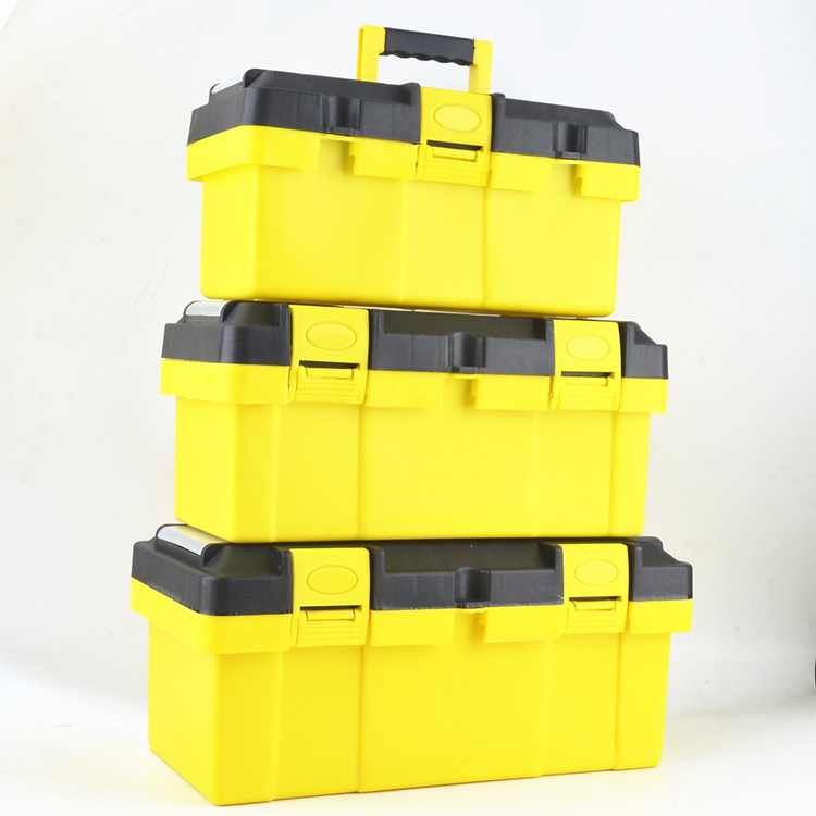 Thickened ABS plastic toolbox, multifunctional auto repair car hardware toolbox, on-board tool storage box