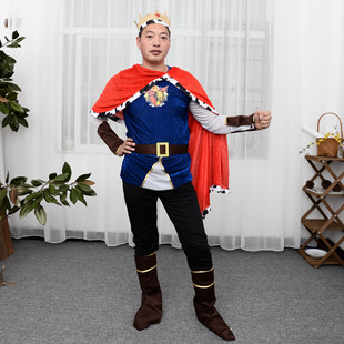 万圣节cosplay服装成人舞会演出服古装国王服成人国王王子服装-阿里巴巴