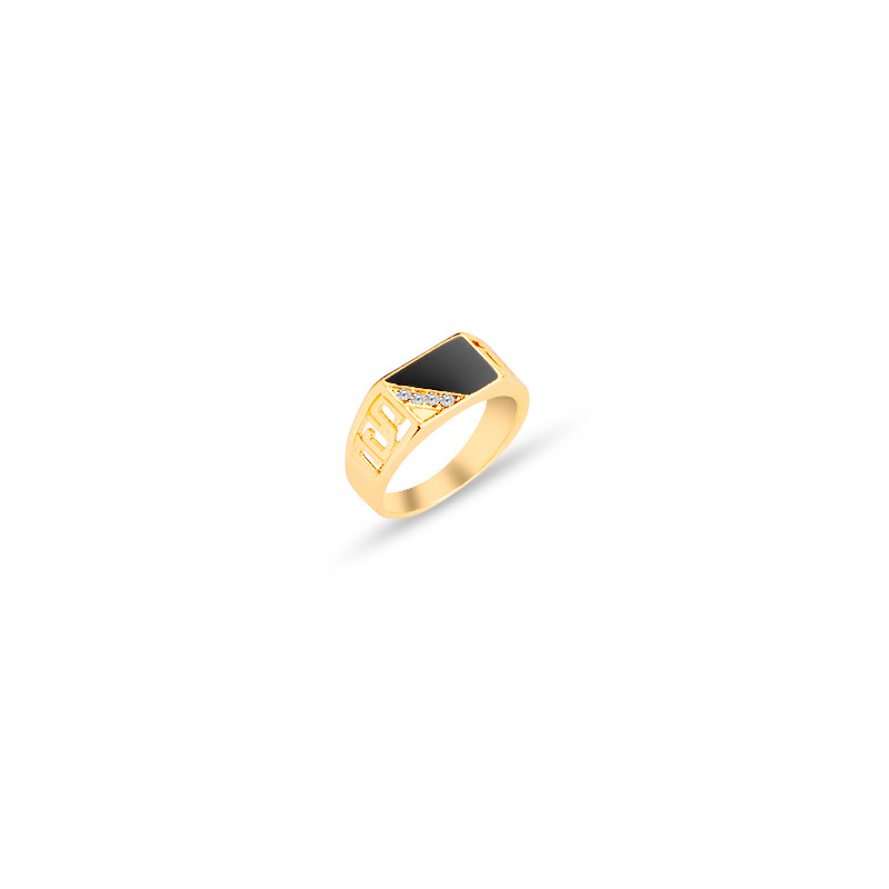 Créative Piège À Diamant Trapézoïdal Huile Goutte Hommes Bague Simple Personnalité Bague Accessoires display picture 11