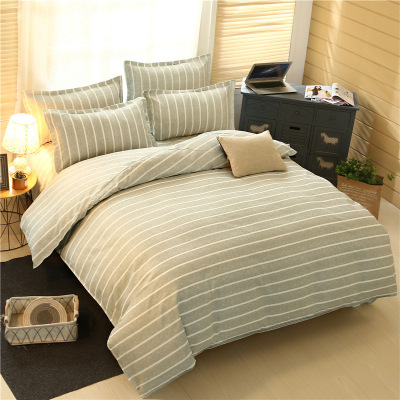 2018南通家纺秋季新款简约床单四件套 个性时尚床品4件套