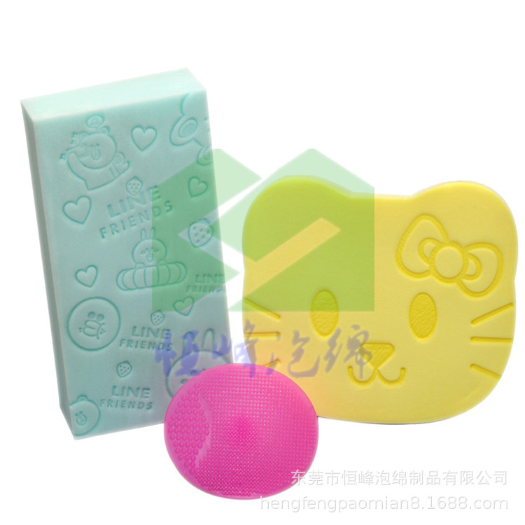 卡通吸水海绵，PVA 搓灰海绵块 搓澡浴海绵东莞厂家