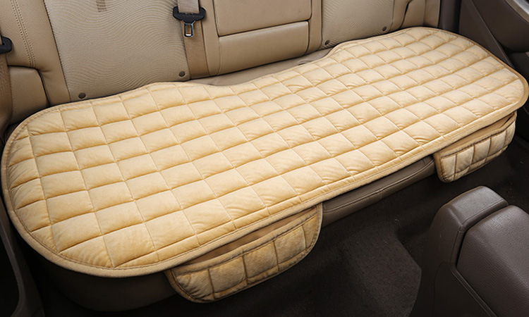 Daifa wholesale car seat cushion winter plush monolithic short wool seat cushion three-piece set thick warm rear wool cushion