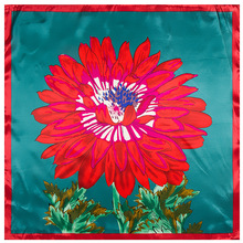 麦桐丝巾 60cm*60cm春季新款 非洲菊   花卉 女士小方巾丝巾围巾