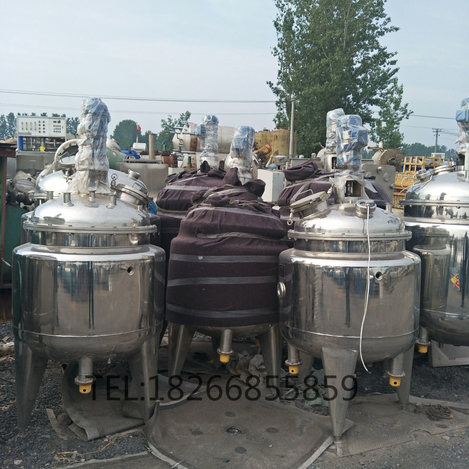 出售二手不锈钢反应釜 5吨电加热反应釜 不锈钢反应釜