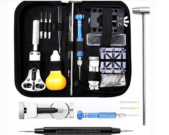 钟表修理工具套装120件套  修表套件工具包套装组合 更换电池套装