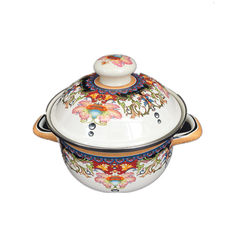 Thickened flowery full range of soup pots, double-ear pans, milk pots, steamers, stew pots and gas induction cookers are available