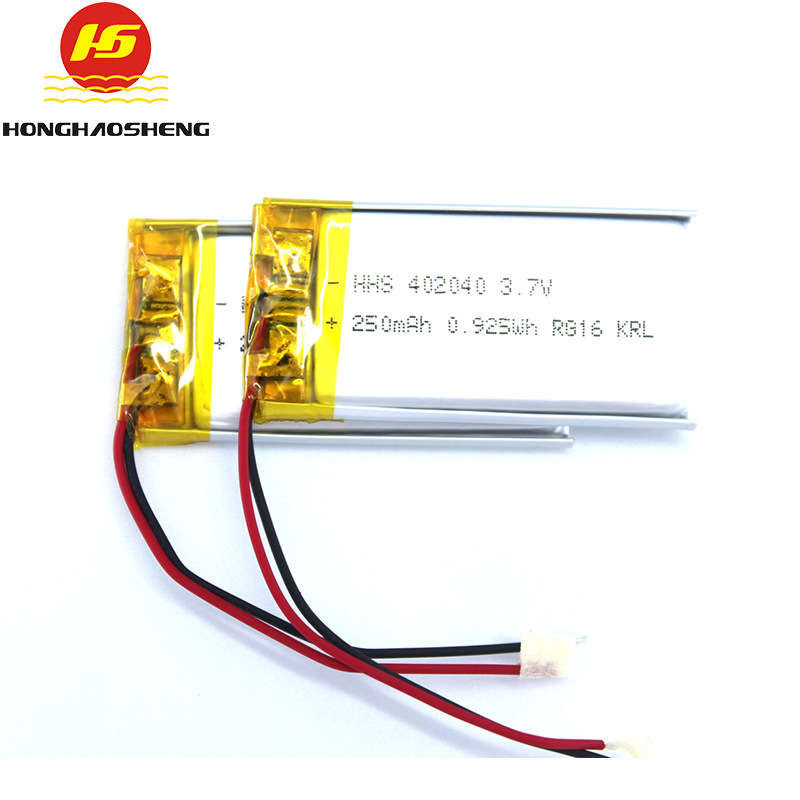 厂家直销402035 230mah聚合物锂电池 计步器蓝牙电子胸牌锂电池