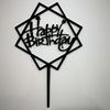 Cake 亚 Acrylic double -sided mirror square five -pointed pentagram account cake baking decorative party plug