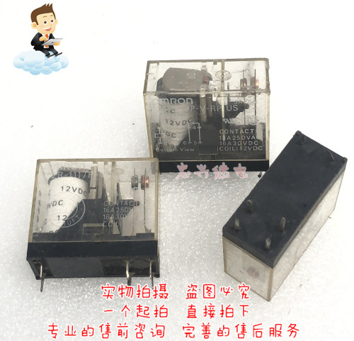欧姆龙继电器OMRON G2R-1117P-V-RP-US 12VDC 6脚拆机二手16A