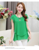 Summer clothing, long shiffon jacket, long-sleeve, Korean style, mid-length, with short sleeve, plus size