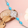 Trend fashionable universal bracelet, watch, crystal, quartz accessory, Korean style, four-leaf clover