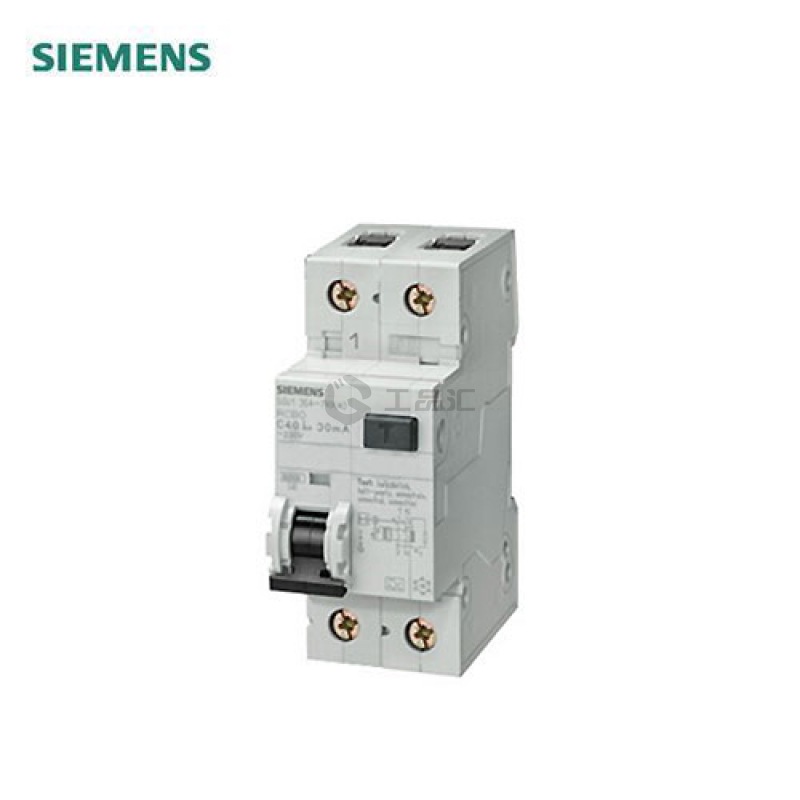 西门子 电磁式剩余电流保护断路器；5SU1 电磁式 AC 30mA 1P+N C