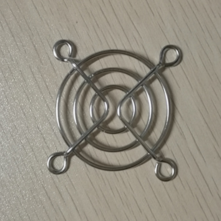 50mm风扇网罩,散热,防护,金属机箱电源护网镀铬银色弯脚