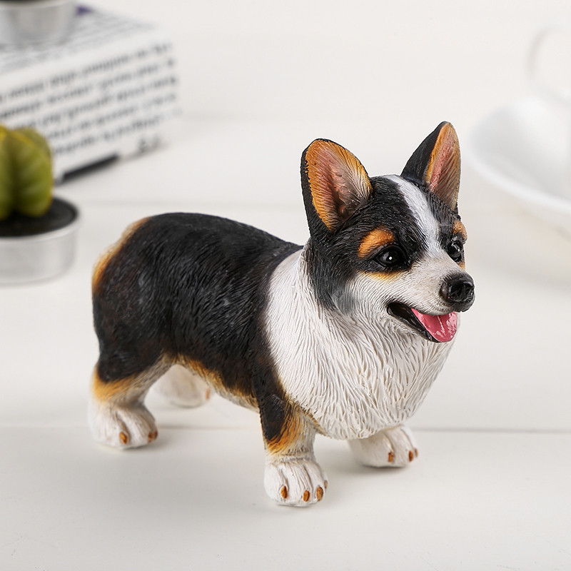 创意汽车载仿真科基狗摆件 车内可爱生肖小动物树脂工艺饰品混批