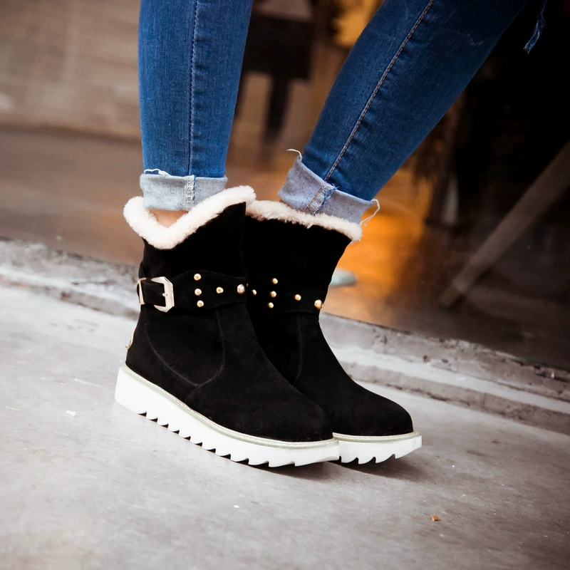 Winter belt, buckle for leisure, low boots