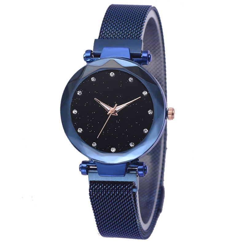 韩版潮流时尚女表抖音同款流行磁力带女士手表圆形小盘镶钻手表女