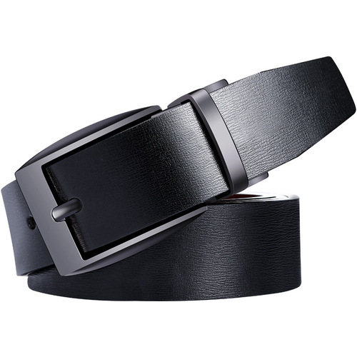 ClorisKelsey belt double-sided cowhide belt rotating pin buckle Korean style youth trendy pants belt men's belt