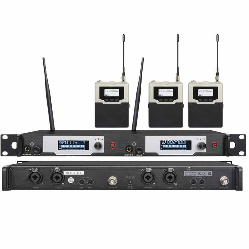 专业舞台歌手演出监听耳机设备 双通道一拖三 无线入耳式耳返返听