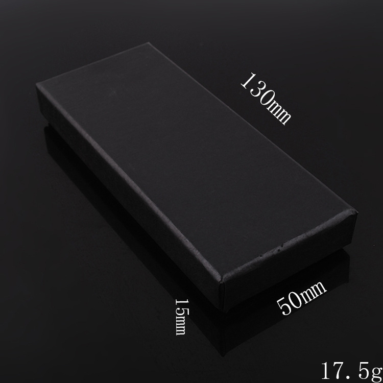 Size 130*55*17mm GM Black Box Black Gift Box Black Paper Box BZH-015