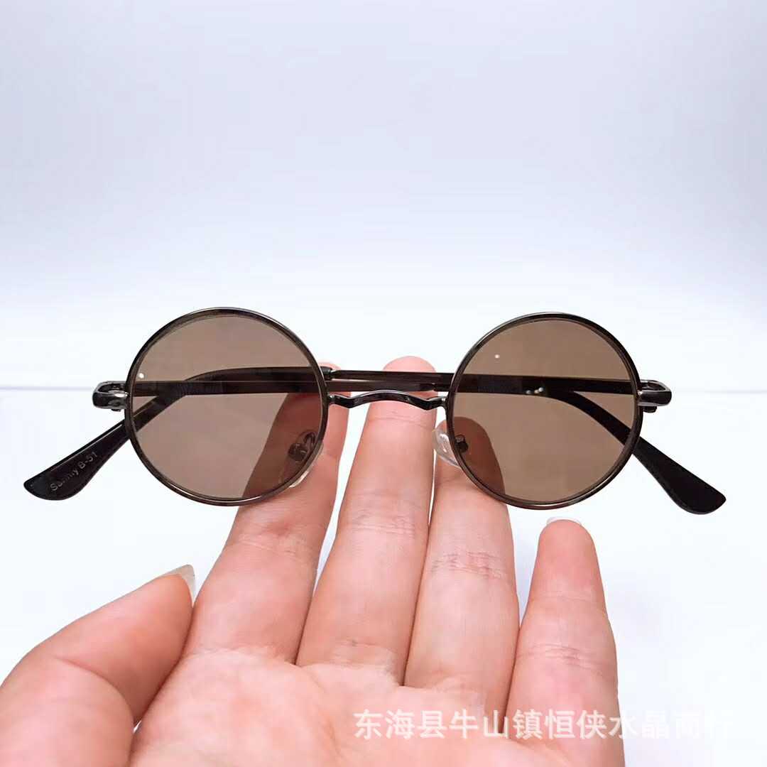 儿童款复古风水晶眼镜太阳镜  外出旅游配戴护眼防辐射  萌娃必备