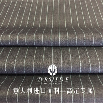 直销供应深色深灰中灰条纹西服西装西裤彩色裙裤布料面料毛料|ms