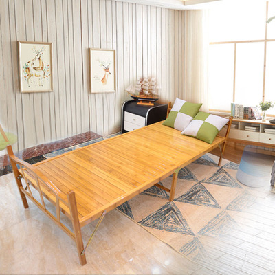 折叠床单人家用床多功能折叠床双人经济型竹床午休床办公室折叠床|ms