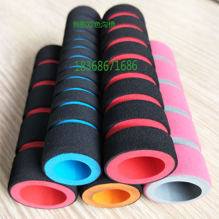 热销双色nbr泡棉手柄套 橡塑登山杖握柄护套 EVA拐杖海绵手把套