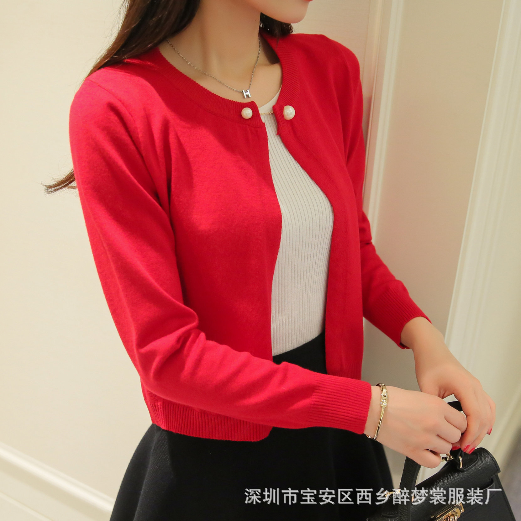 针织衫女开衫薄款女式毛衣外套韩版百搭修身2018秋冬新品外搭毛衣