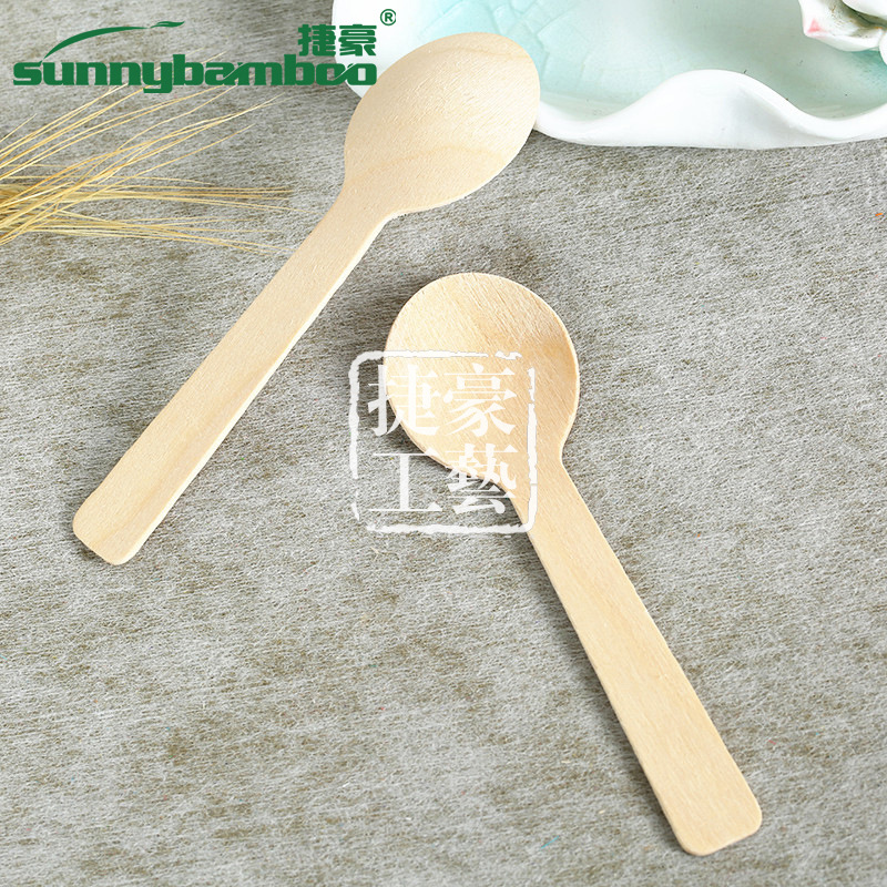 Wooden handcrafted round-head disposable knives, forks and spoons, disposable tableware for restaurants, convenient and fast. Wholesale from wooden spoon manufacturers detail image 8