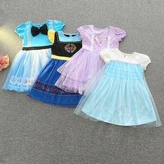 2022 New Summer Clothes Frozen Princess Dress Children's Clothes Girls Dress Children's Halloween Costumes Wholesale