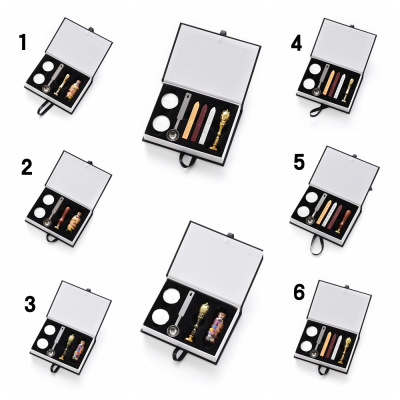 促銷火漆印章歐式個性圖案字母名字來圖定制戳黑紙盒套裝燙金