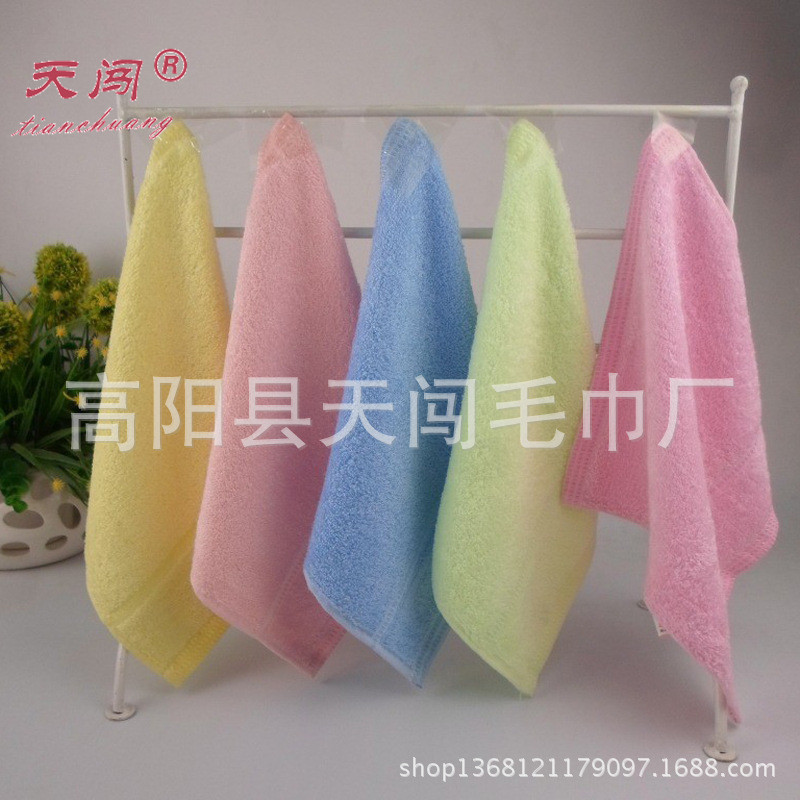 Gaoyang gift custom advertising LOGO bamboo fiber square towel wholesale bamboo fiber beauty face towel children's towel