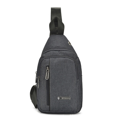 批发跨境牛津布胸包 防水 男斜挎单肩包 户外运动多功能usb胸包
