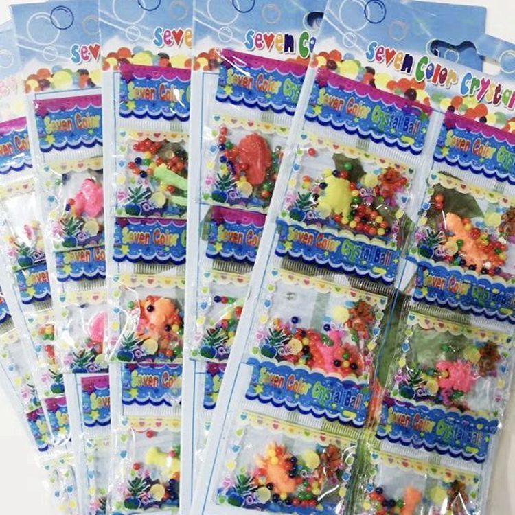 泡大动物加吸水珠一卡6袋 泡大珠学生热爱珠 家用盆景养花观赏珠|ms