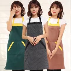 Custom logo cross-border Amazon foreign trade kitchen server solid color anti-stain apron customization