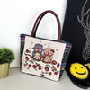 Ethnic one-shoulder bag, double sided embroidery, handheld underarm bag, retro shoulder bag, shopping bag, new collection, ethnic style, wholesale