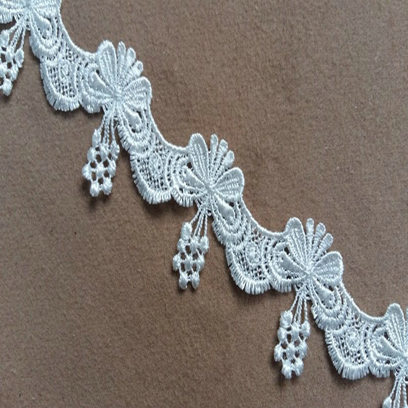 白色蝴蝶 水溶花边 刺绣花边DIY服装辅料家纺婚纱蕾丝花边