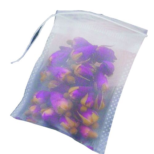 Seasoning soup bag 5*6.5cm nylon drawstring tea bag with disposable label tea brewing cooking filter bag