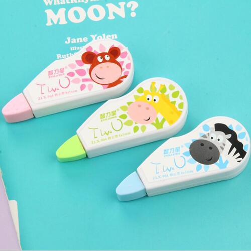 Korean creative animal correction tape Korean version cartoon student stationery animal correction tape manufacturer wholesale