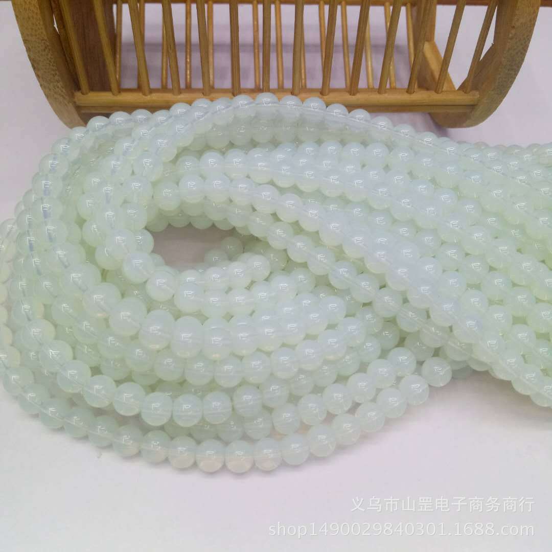 蛋白石散珠圆珠半成品批发 DIY串珠手链饰品配珠厂家直销欧美热销详情图3