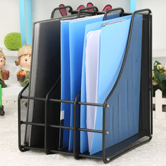 Steel mesh file rack, file tray, file box, information bar, magazine rack, three-in-one round arc file rack