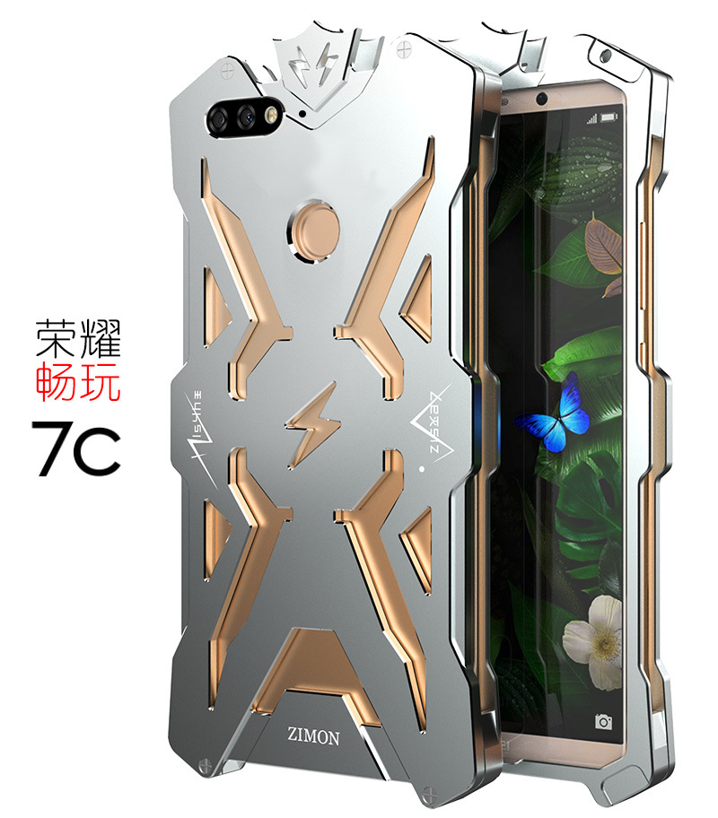 SIMON THOR Aviation Aluminum Alloy Shockproof Armor Metal Case Cover for Huawei Honor 7C