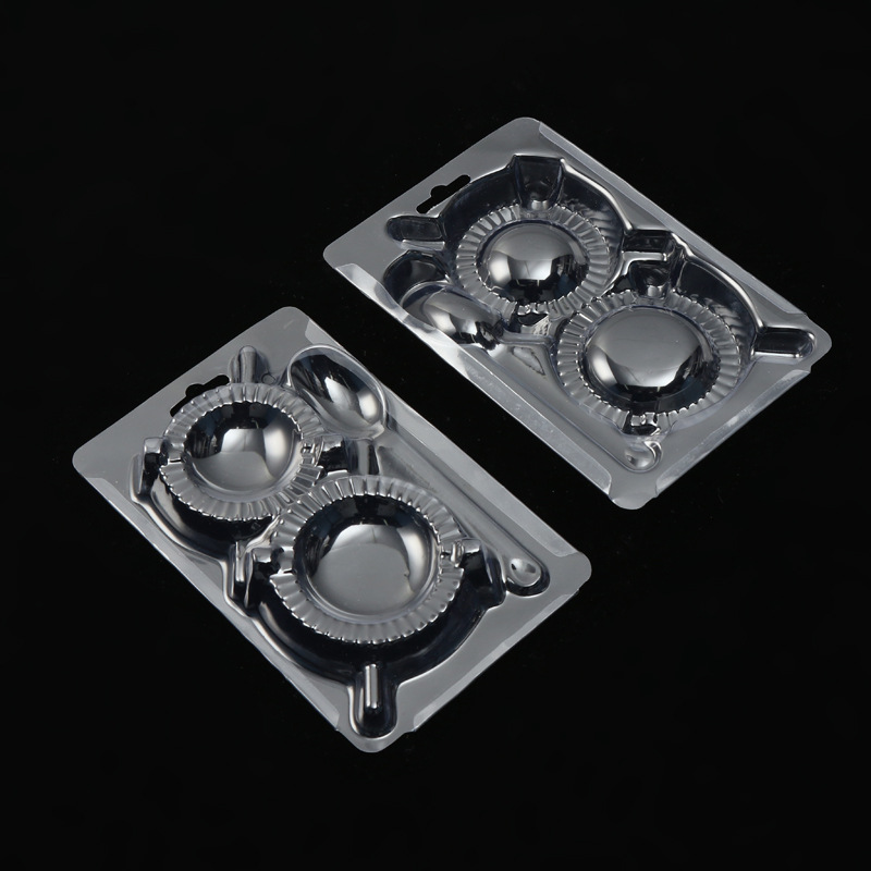 厂家直供PVC包装盒 pet对折吸塑塑料盒8加9插卡饺子模吸塑泡