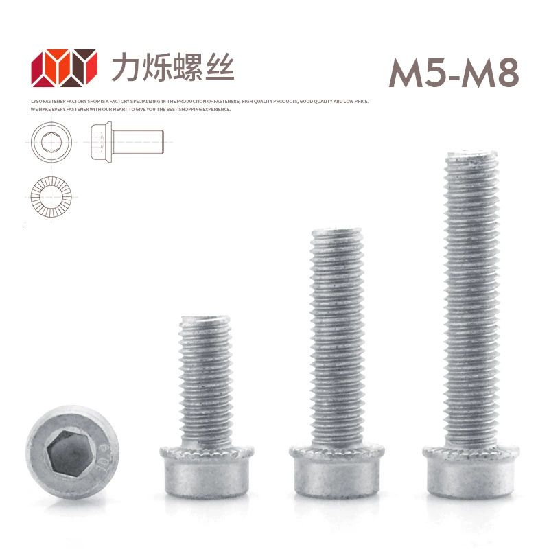 Фланец с шестигранной головкой, зубчатый болт Dacromet класса 10,9 с противоскользящим винтом можно настроить M5M6M8