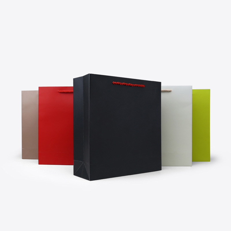 品素彩色空白金卡纸手提袋茶叶罐一斤包装袋子礼品盒包装印刷定制