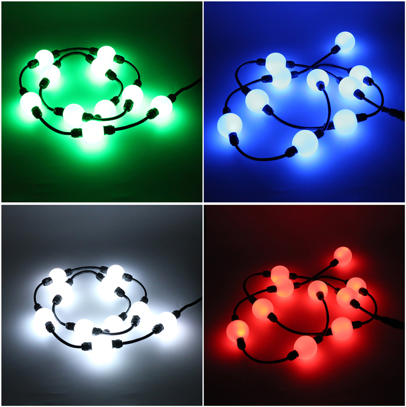 DMX RGB LED360度3D发光球 球形装饰灯 串窗帘灯 乳白3D球点阵球-阿里巴巴
