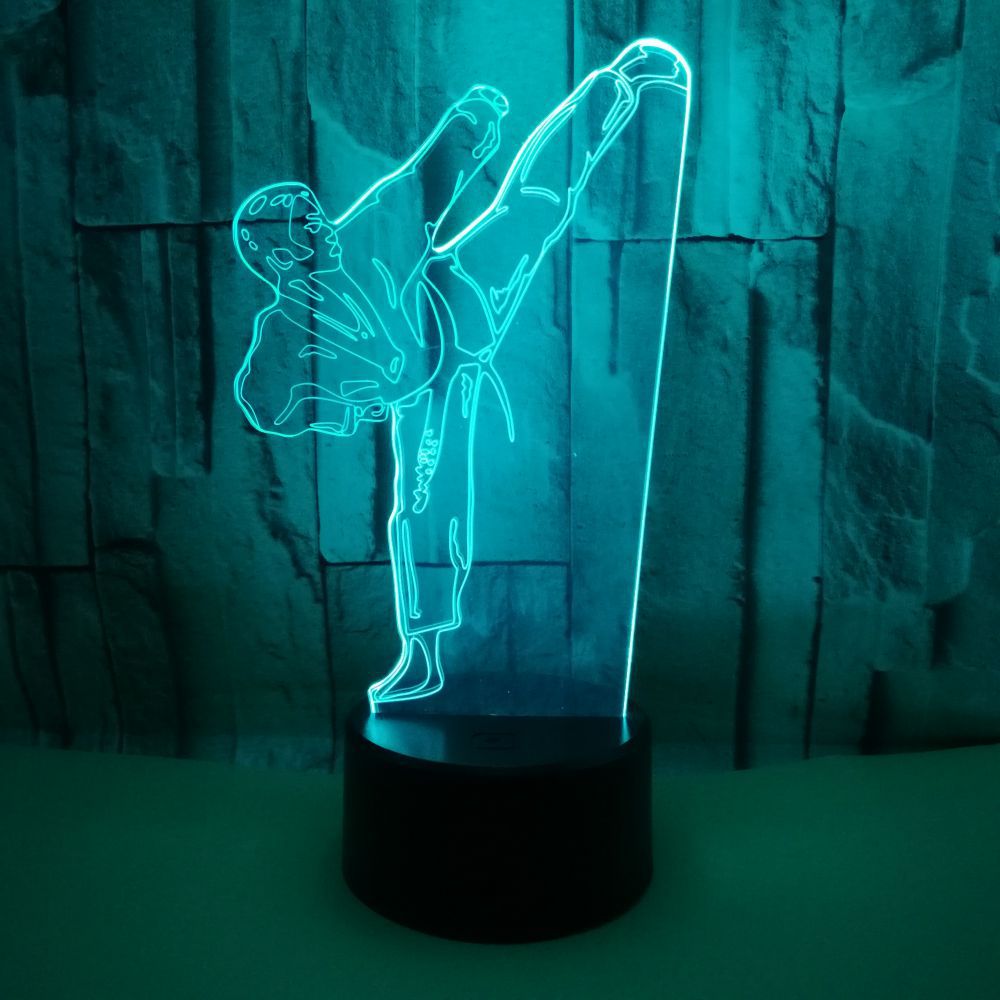 Touch table lamp for taekwondo