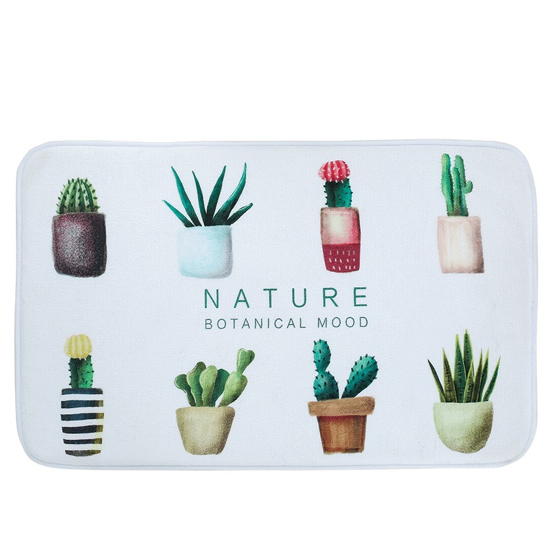 Estilo nórdico alfombra de baño impresa alfombra de piso no tejida ultra suave alfombra de piso de peluche corta alfombra de piso impresa absorbente doméstica