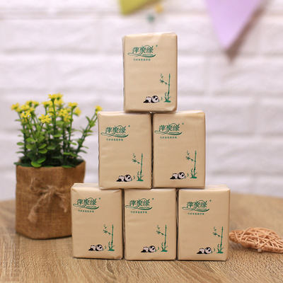 厂家直批竹浆手帕纸小包纸巾定制无漂白手帕纸巾礼品广告批发|ru