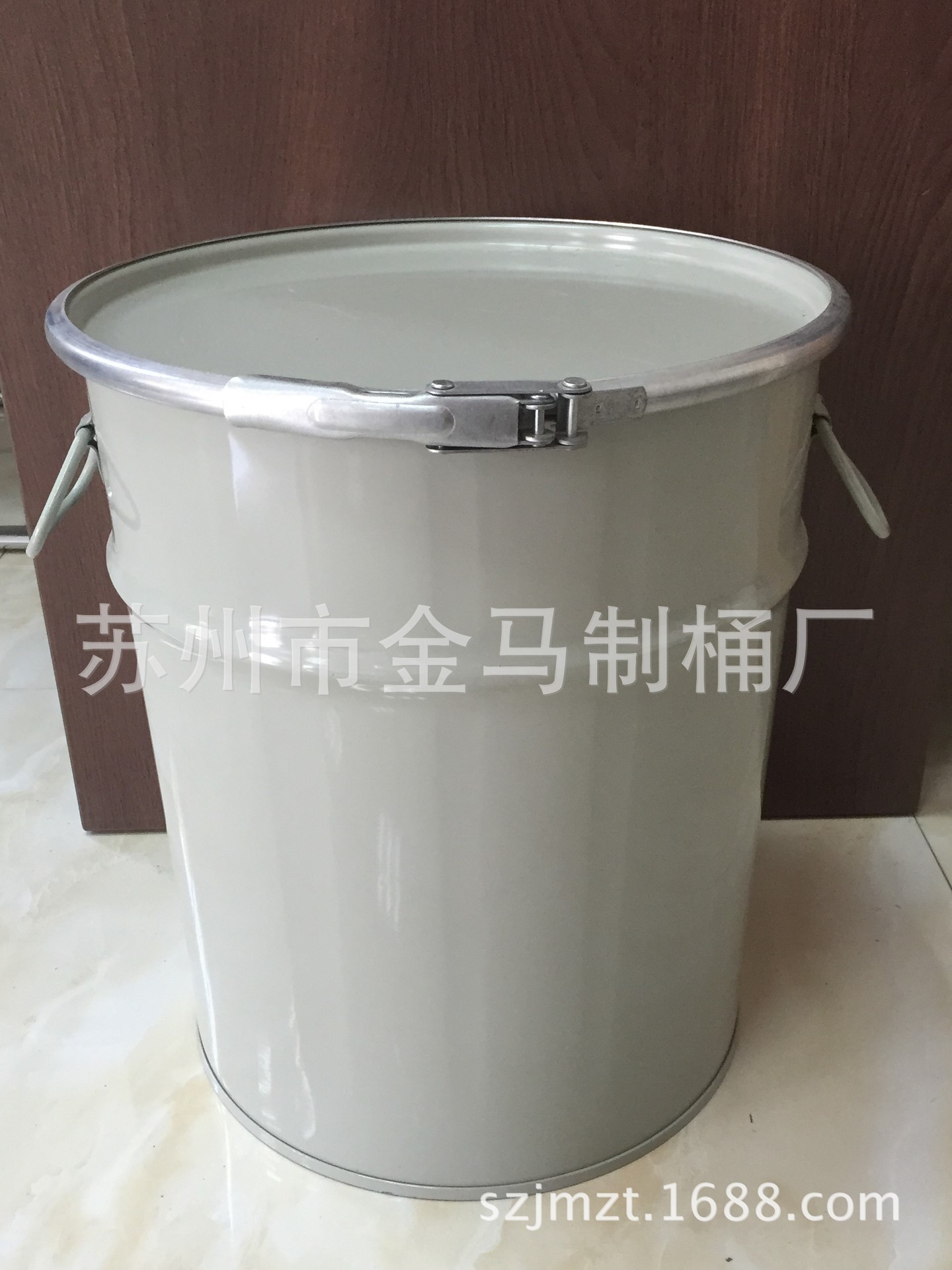 45升优质冷轧加厚开口小铁桶 锥形可叠加化工桶金属桶